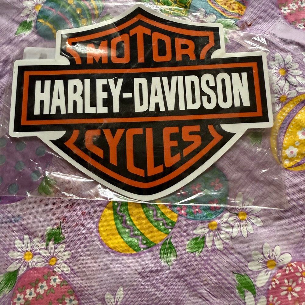 Harley-Davidson Black and Orange Logo Sticker 8' 2 PACK